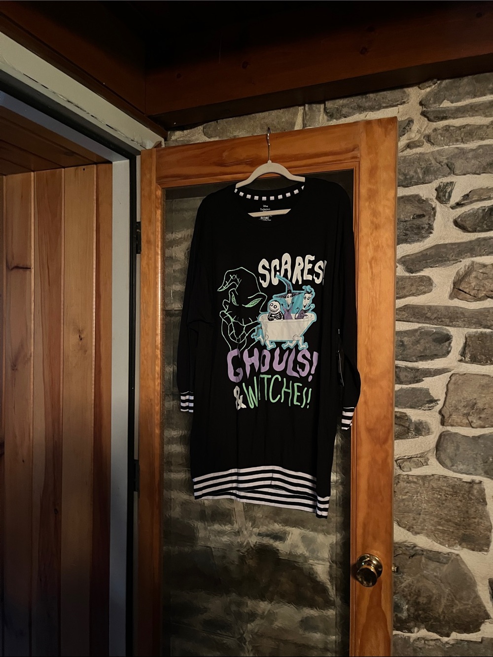 Disney Black Halloween Graphic Crewneck Sweater with Purple & Green Accents